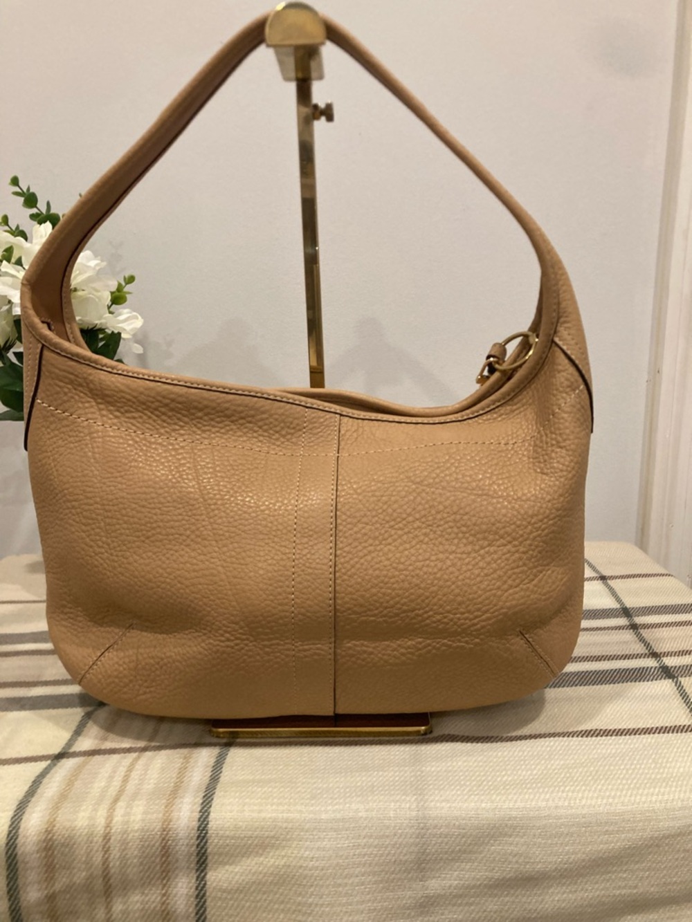 Coach Ergo Pebbled Leather Hobo Bag Tan Camel Shoulder Bag Style 11612 - Picture 7 of 10